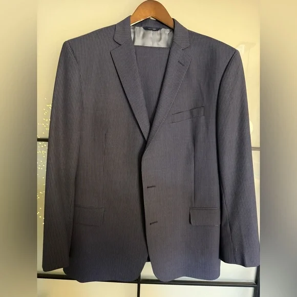 Brooks Brothers Explorer Navy Pinstripe Suit 46R - Picture 2 of 10